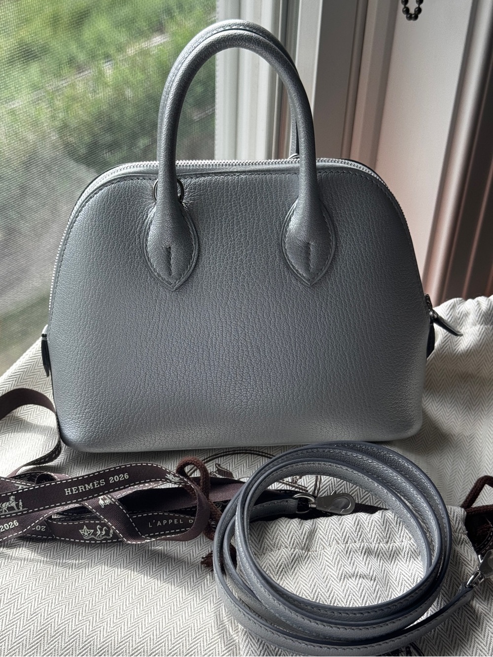 ULTRA RARE Hermes Bolide 1923 Mini Gris Argente